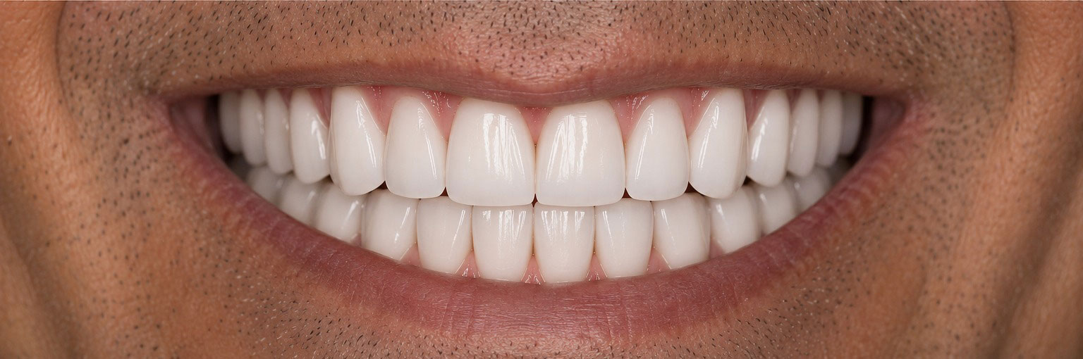 After — complete full mouth rehabilitation with implants and veneers